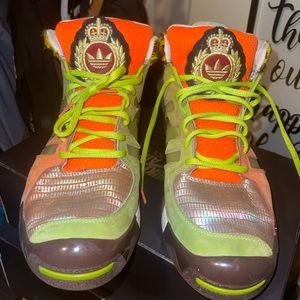 Adidas ObyO Jeremy Scott Streetball G50727 Sneaker Men Us 13 green brown orange